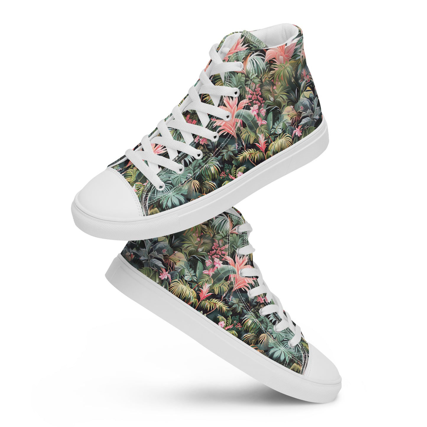 Pink Palm high top shoes