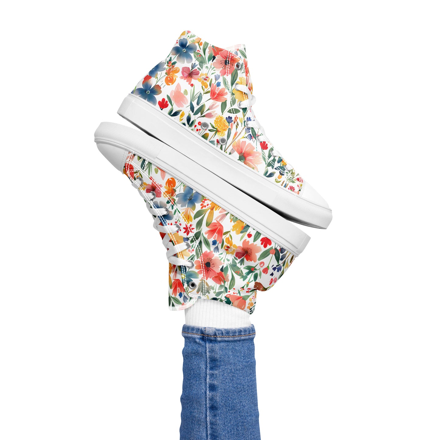 Wild Flowers high top shoes