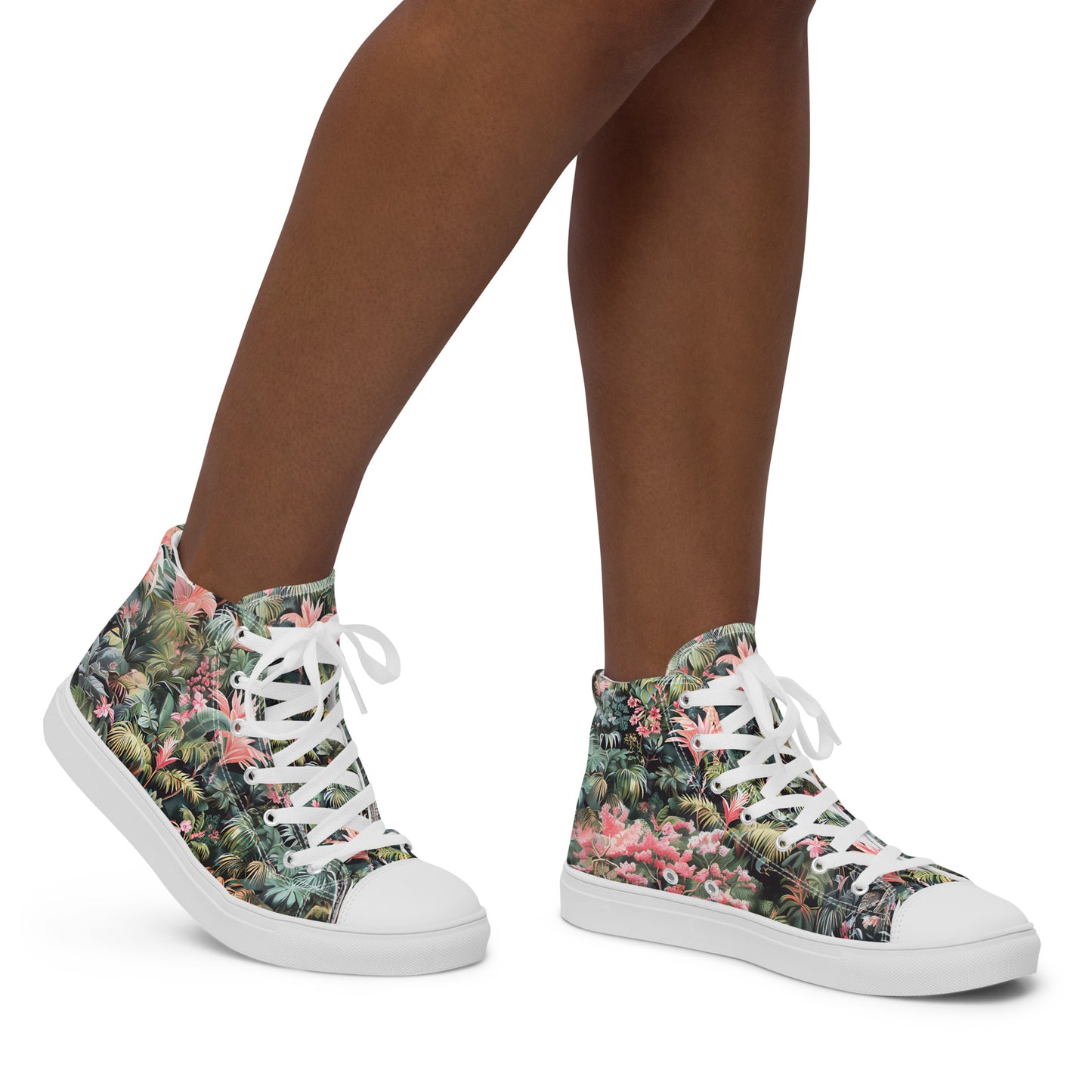 Pink Palm high top shoes