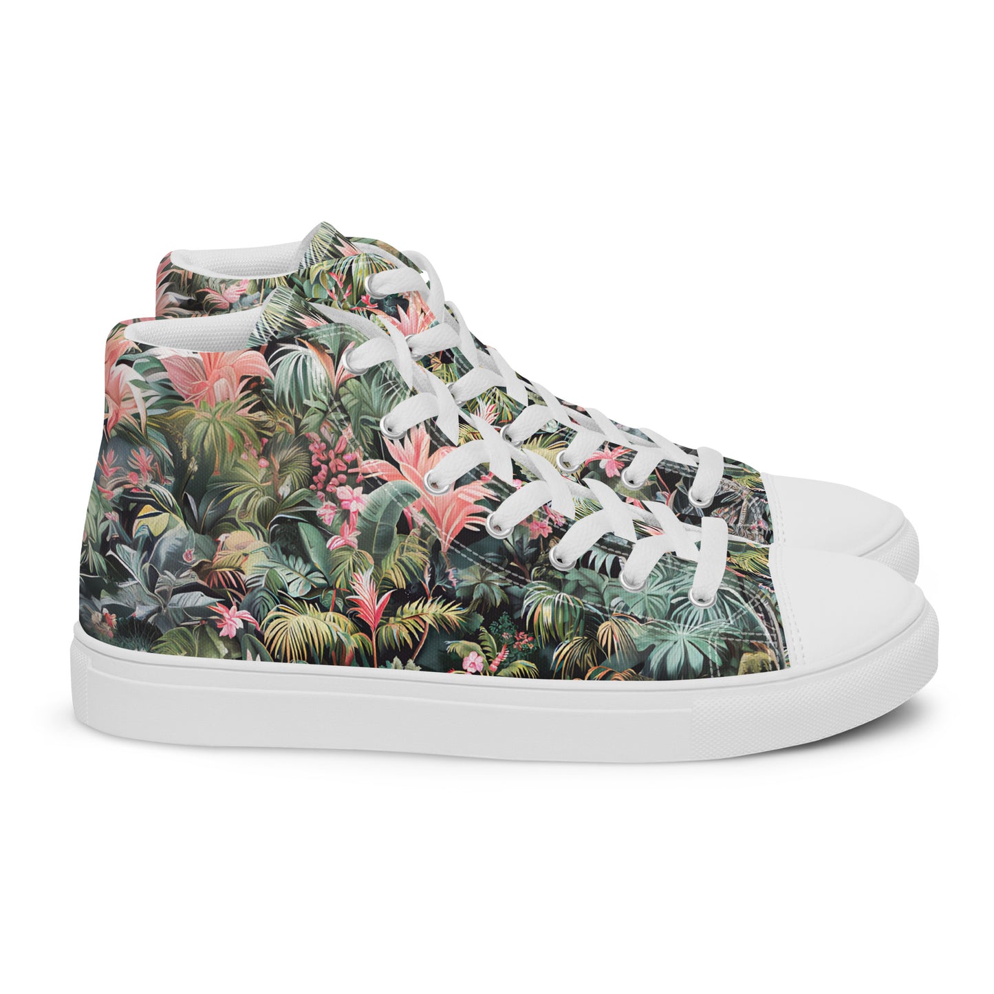 Pink Palm high top shoes