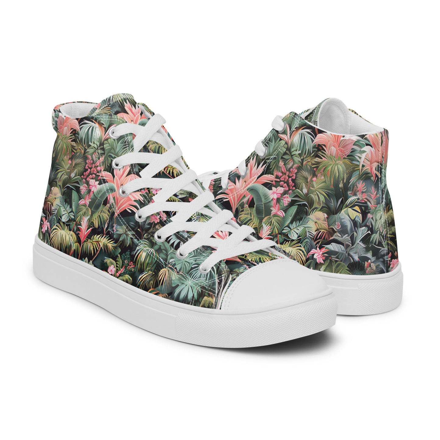 Pink Palm high top shoes