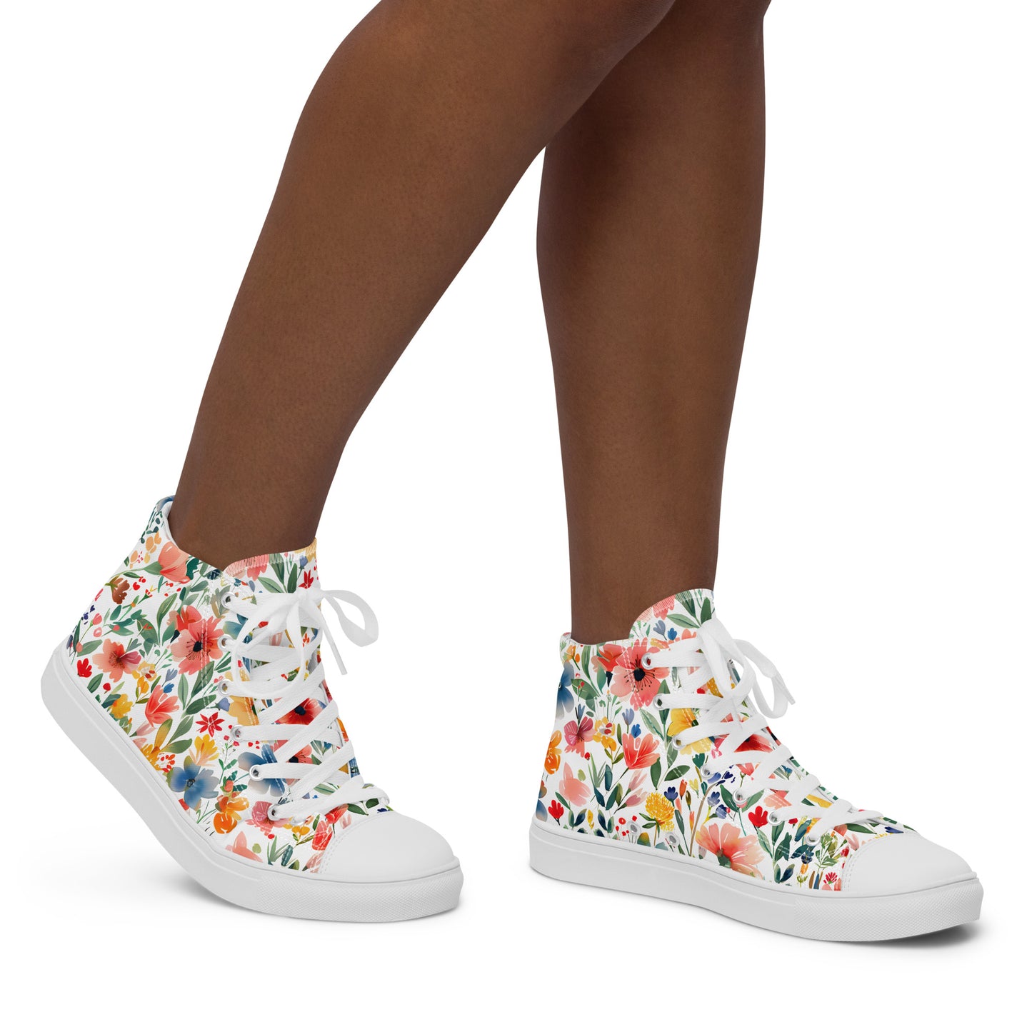 Wild Flowers high top shoes