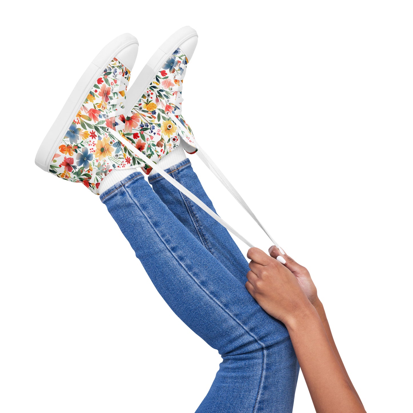 Wild Flowers high top shoes