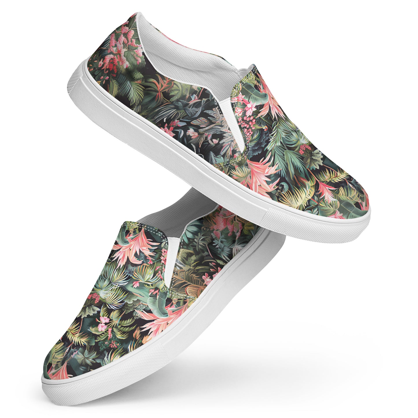 Pink Palm slip-on shoes