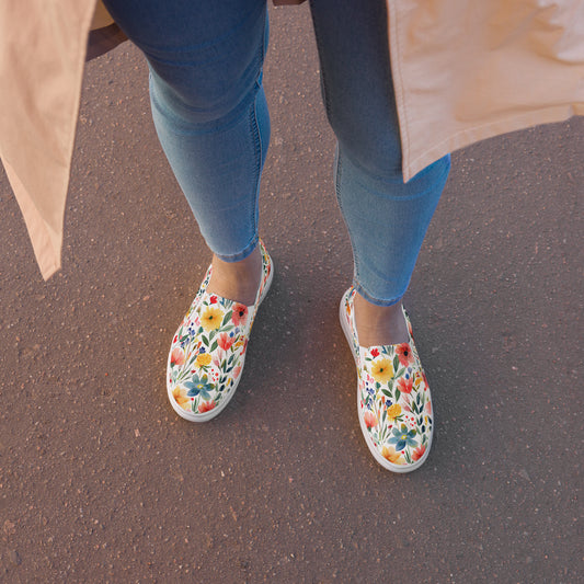 Wild Flowers slip-on shoes