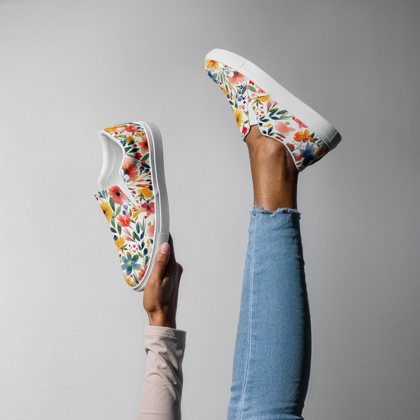 Wild Flowers slip-on shoes