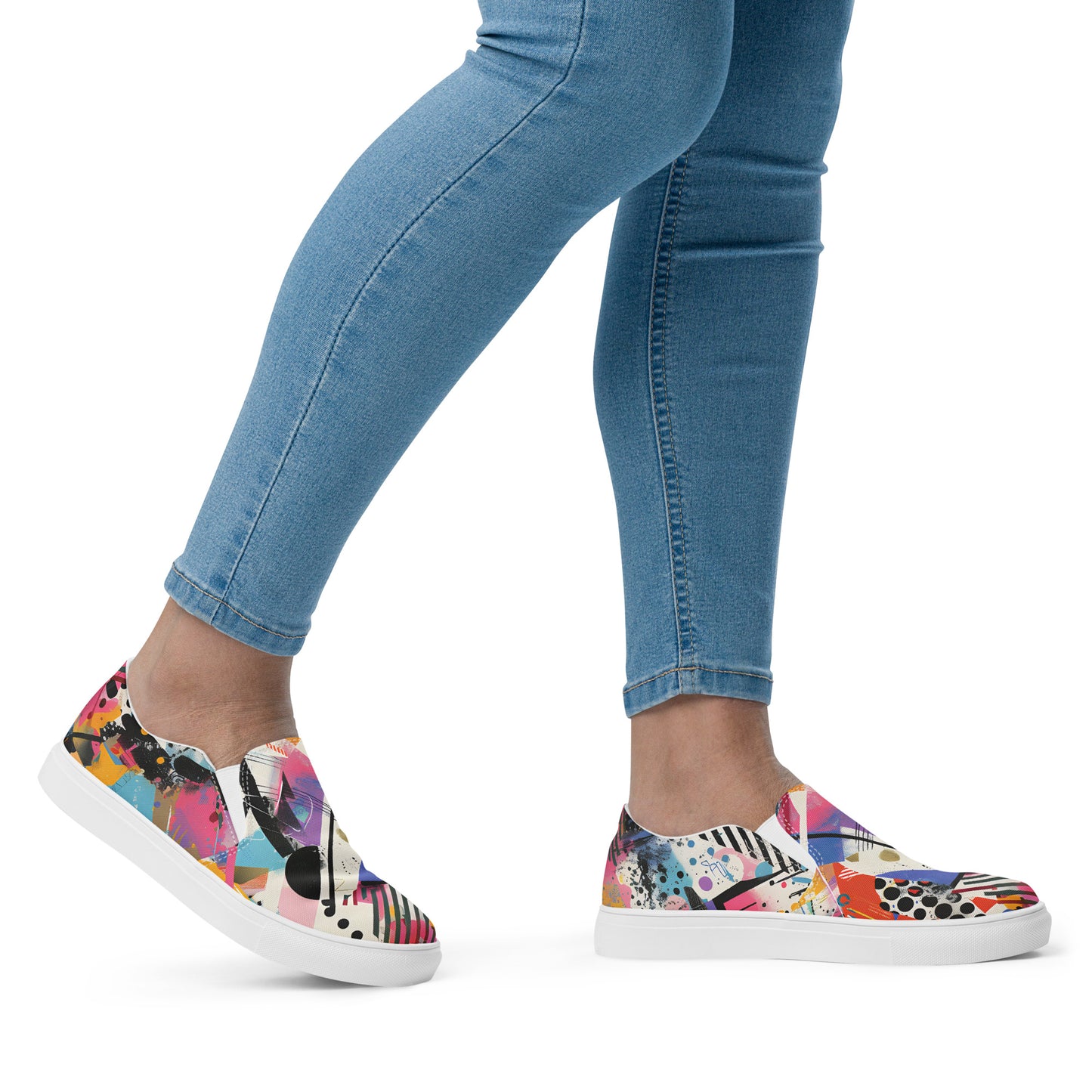 Graffiti slip-on shoes