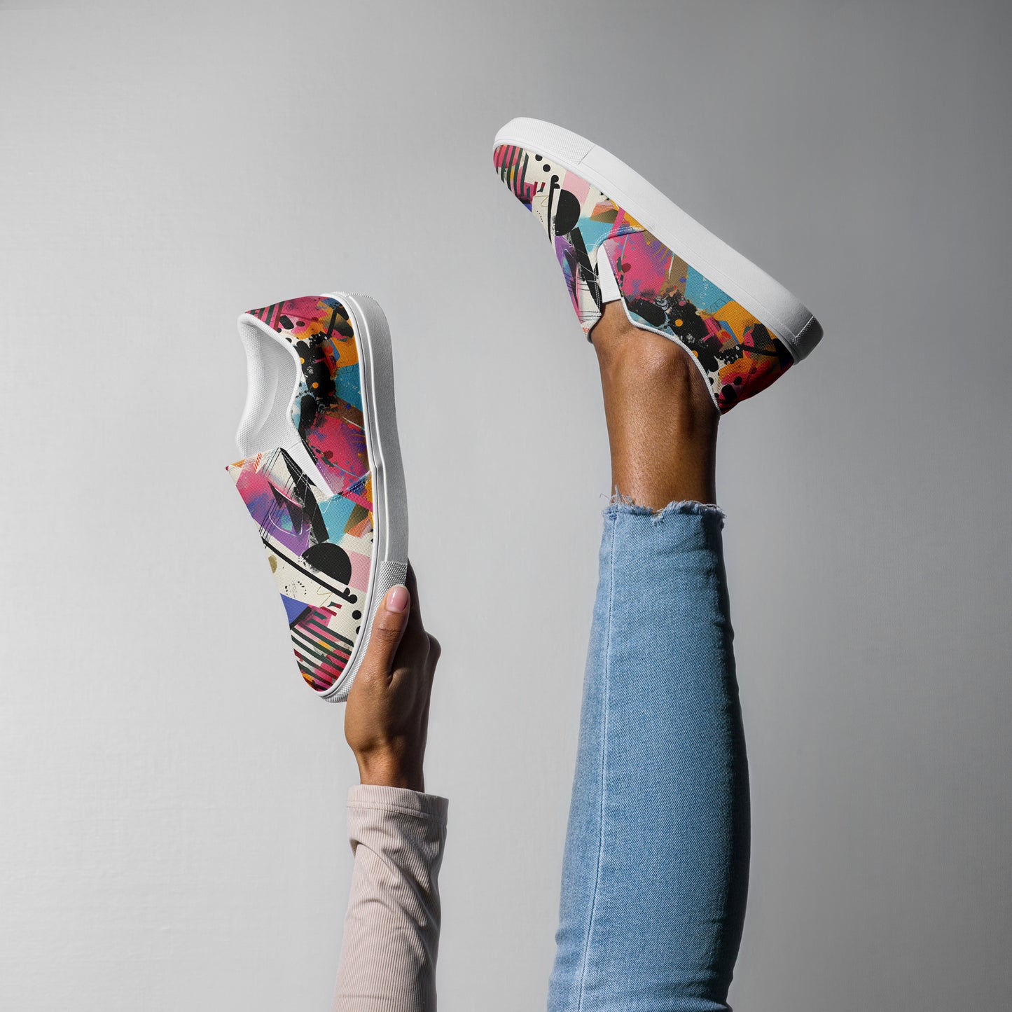 Graffiti slip-on shoes